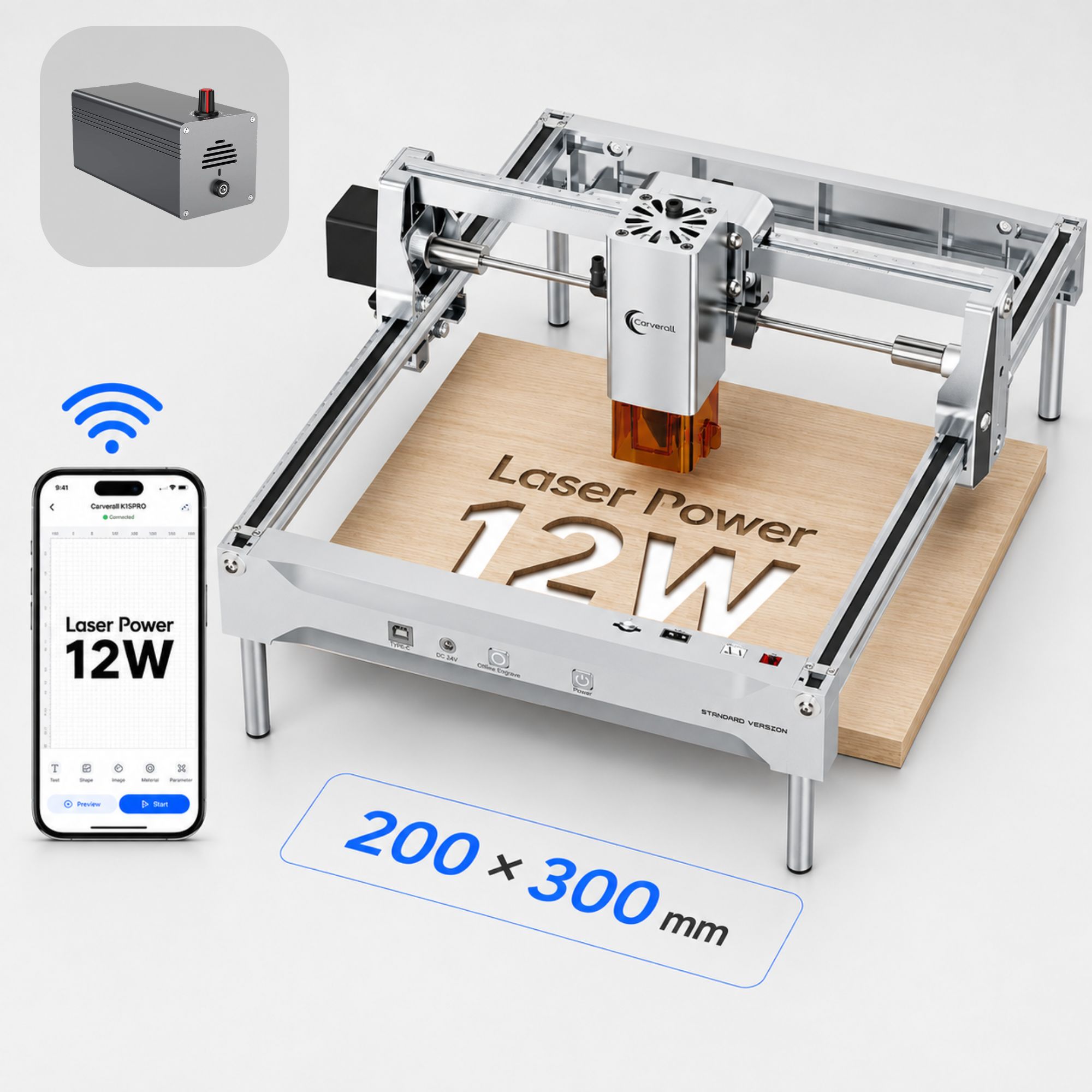 Home Automation Diy - K15 PRO 12W Laser Engraver Cutter