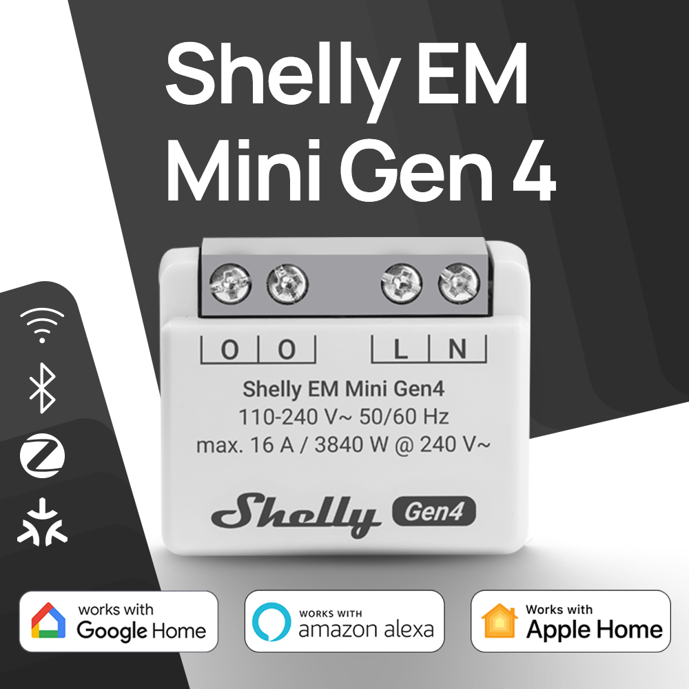 Shelly EM Mini Gen4 Matter Com - Shelly Relay Module recension och pris