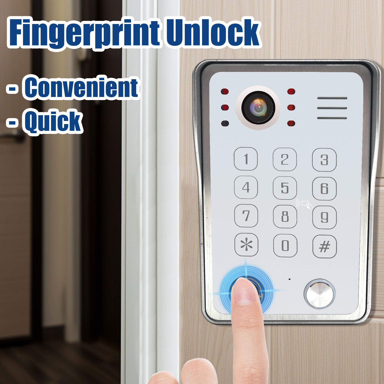 ANJIELO Fingerprint IC Card Pa - Smart Doorbell Wired recension och pris